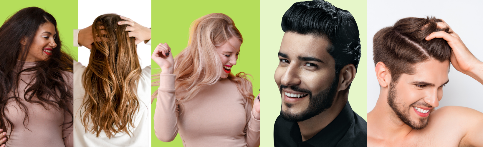 People celebrating their hair